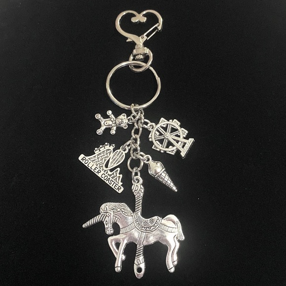 Amusement Park Carnival Keychain Bag Charm May Be Personalized - Picture 2 of 7